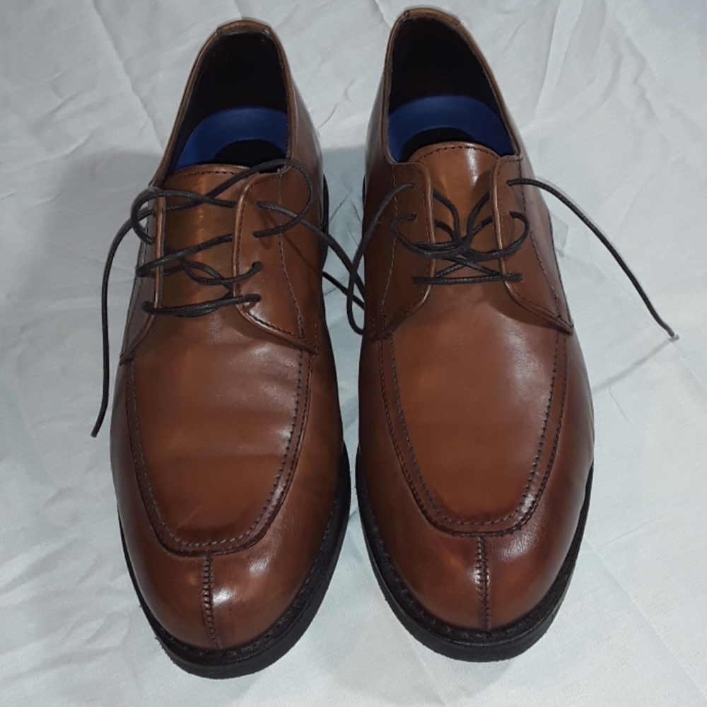 Mens allen edmonds dress shoes size 10 brown